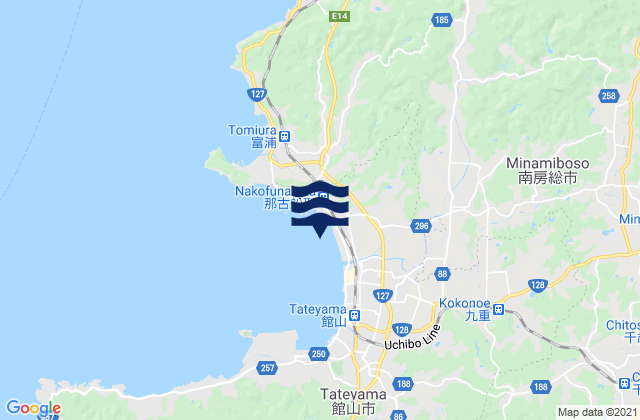 Tateyama Wan, Japanの潮見表地図