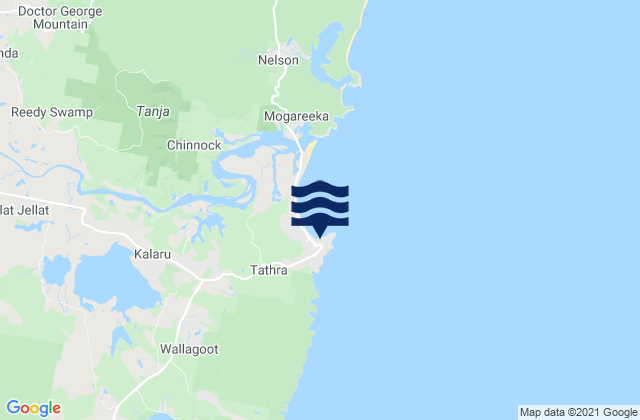 Tathra Beach, Australiaの潮見表地図