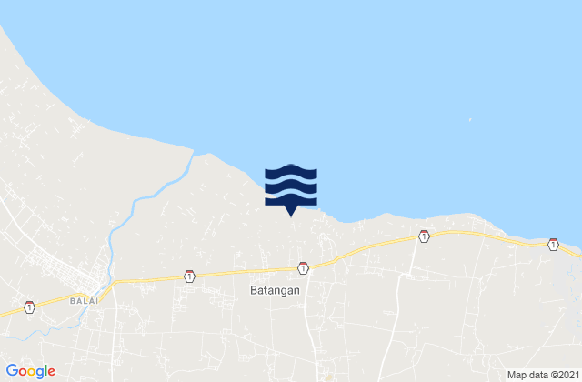 Taunan, Indonesiaの潮見表地図
