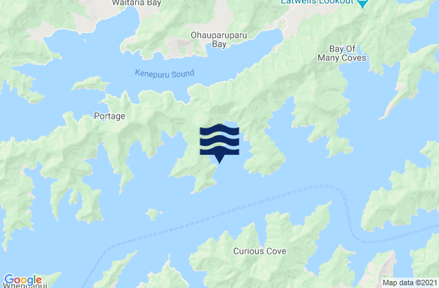 Tauranga Bay, New Zealandの潮見表地図