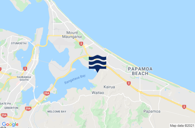 Tauranga City, New Zealandの潮見表地図