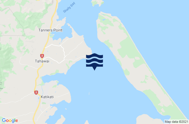 Tauranga Harbour, New Zealandの潮見表地図
