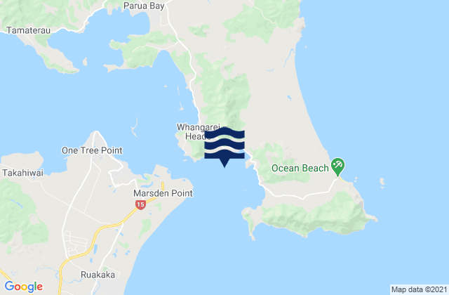 Taurikura Bay, New Zealandの潮見表地図