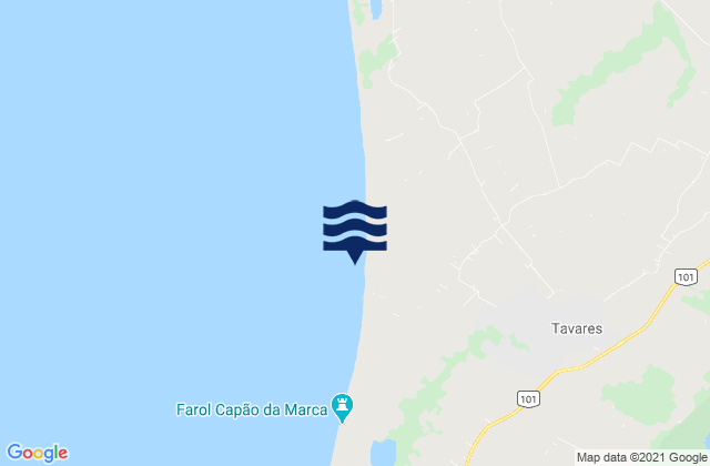 Tavares, Brazilの潮見表地図