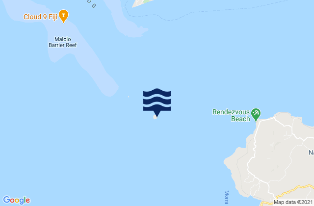 Tavarua, Fijiの潮見表地図