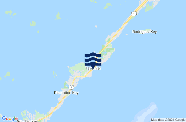 Tavernier, United Statesの潮見表地図