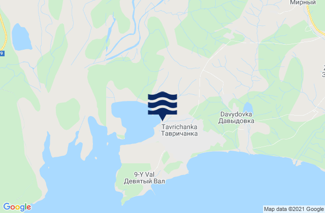 Tavrichanka, Russiaの潮見表地図