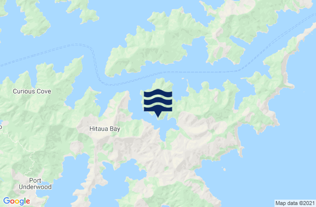 Tawa Bay, New Zealandの潮見表地図