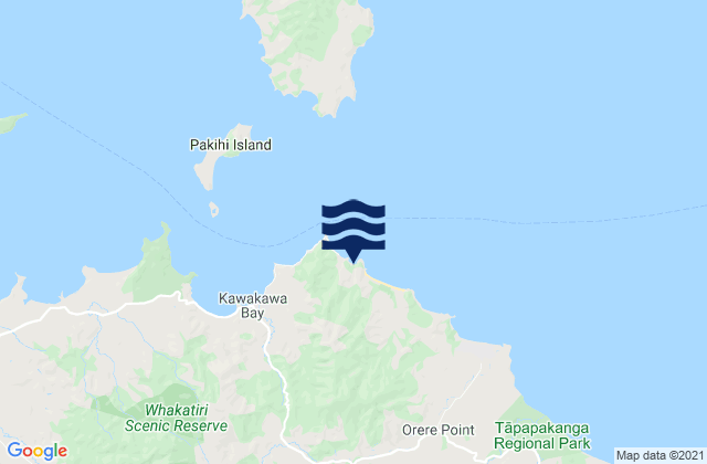 Tawhitokino Beach, New Zealandの潮見表地図