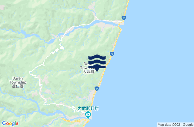 Tawu, Taiwanの潮見表地図