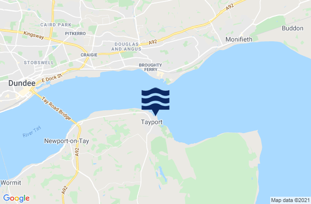 Tayport, United Kingdomの潮見表地図