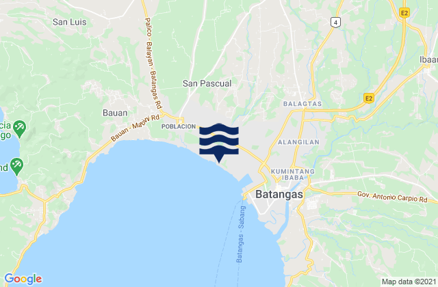 Taysan, Philippinesの潮見表地図