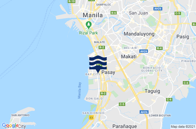 Taytay, Philippinesの潮見表地図