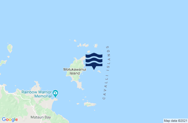 Te Anaputa Island, New Zealandの潮見表地図