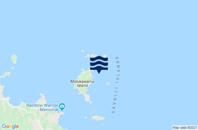 Te Haumi Rock, New Zealandの潮見表地図