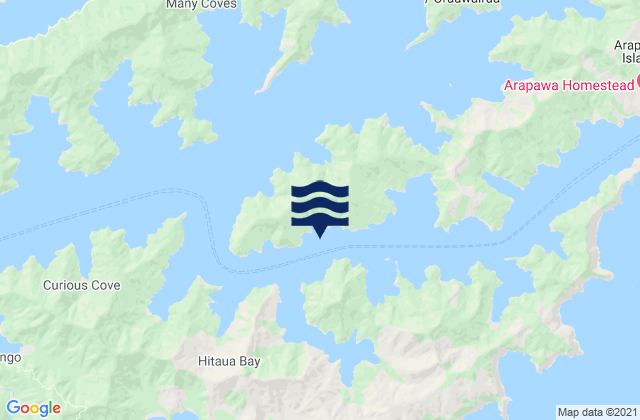 Te Iro Bay, New Zealandの潮見表地図