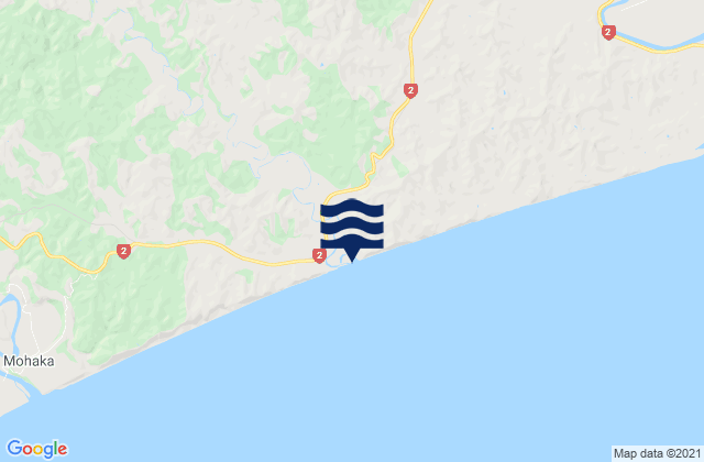 Te Karetu Inlet, New Zealandの潮見表地図