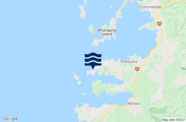 Te Kouma Harbour, New Zealandの潮見表地図
