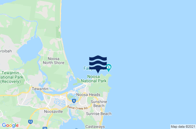 Tea Tree Bay, Australiaの潮見表地図