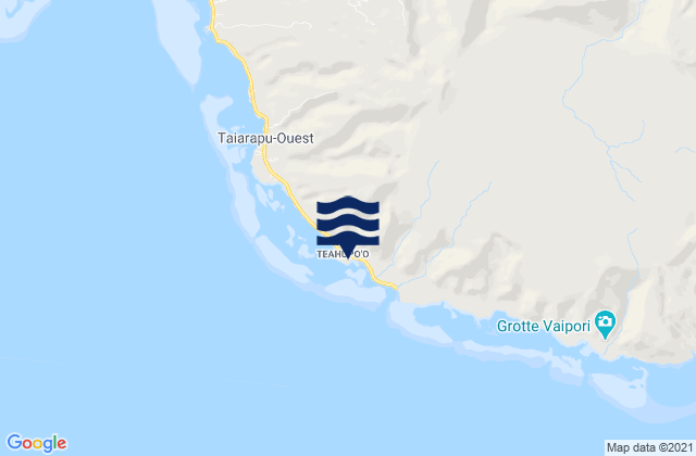 Teahupoo, French Polynesiaの潮見表地図