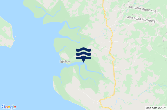 Tebario, Panamaの潮見表地図