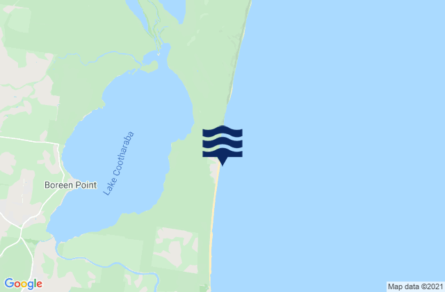 Teewah Beach, Australiaの潮見表地図