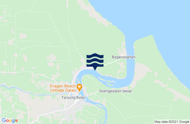 Teluk Nibung, Indonesiaの潮見表地図