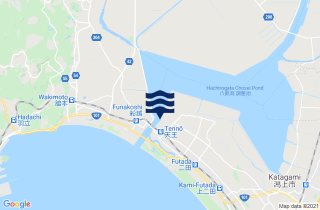 Tennō, Japanの潮見表地図