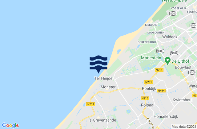 Ter Heijde, Netherlandsの潮見表地図