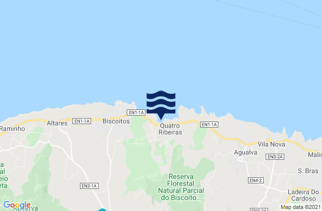 Terceira - Baia Das Quatro Ribeiras, Portugalの潮見表地図