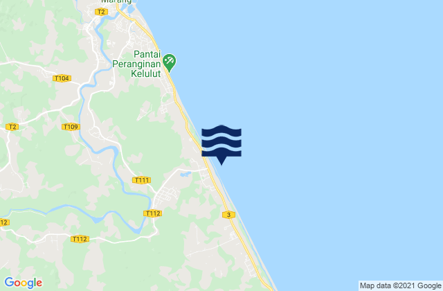 Terengganu, Malaysiaの潮見表地図