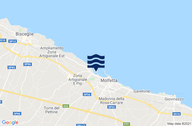 Terlizzi, Italyの潮見表地図