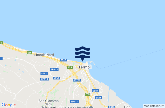 Termoli, Italyの潮見表地図