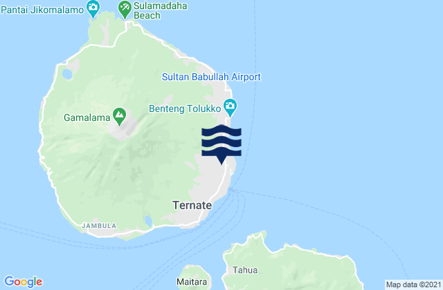 Ternate, Indonesiaの潮見表地図