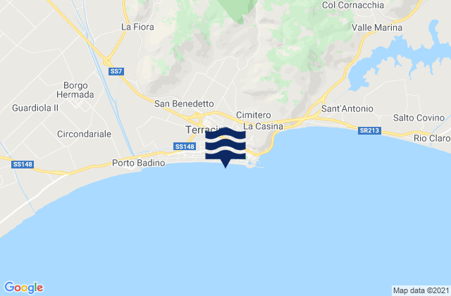 Terracina, Italyの潮見表地図