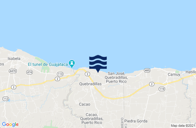 Terranova Barrio, Puerto Ricoの潮見表地図