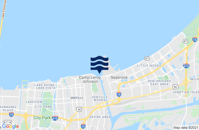 Terrytown, United Statesの潮見表地図