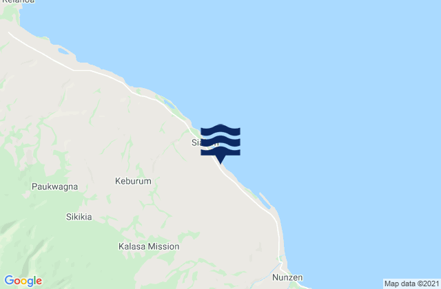 Tewai Siassi, Papua New Guineaの潮見表地図