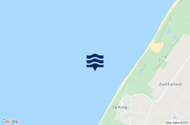 Texel Noordzee, Netherlandsの潮見表地図