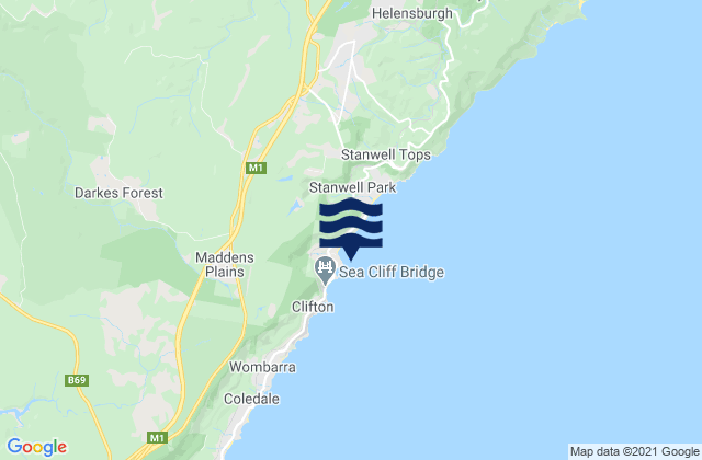 The Bombie, Australiaの潮見表地図
