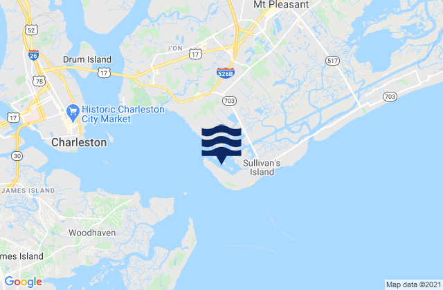 The Cove (Fort Moultrie), United Statesの潮見表地図