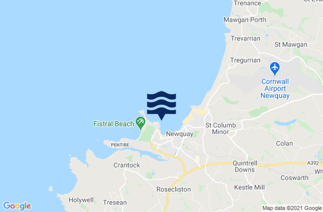 The Cribber, United Kingdomの潮見表地図