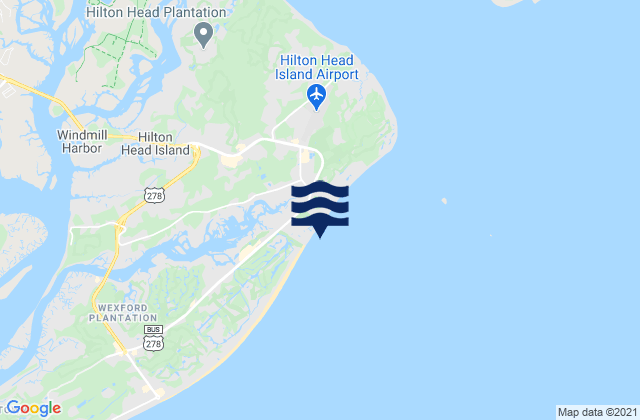 The Folly Hilton Head Island, United Statesの潮見表地図
