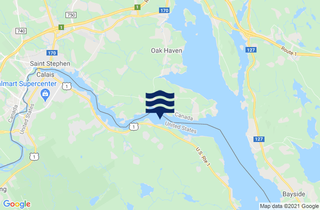 The Ledge, Canadaの潮見表地図