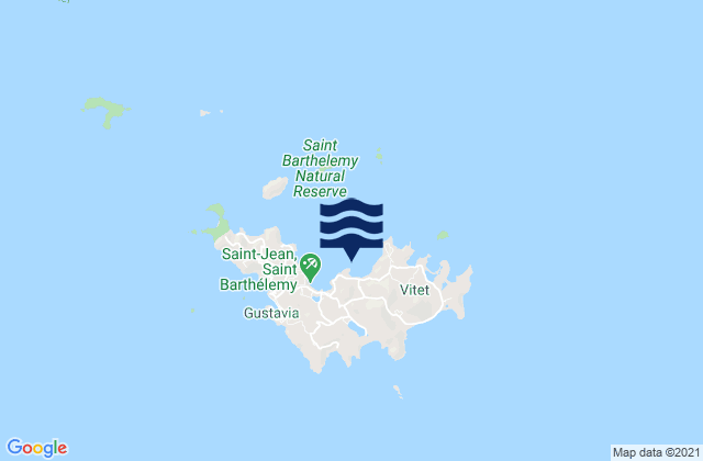 The Ledge, U.S. Virgin Islandsの潮見表地図