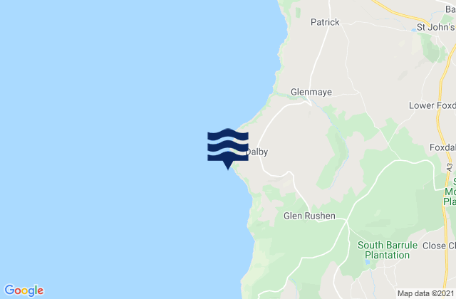 The Niarbyl, Isle of Manの潮見表地図