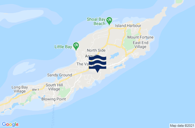 The Quarter, Anguillaの潮見表地図