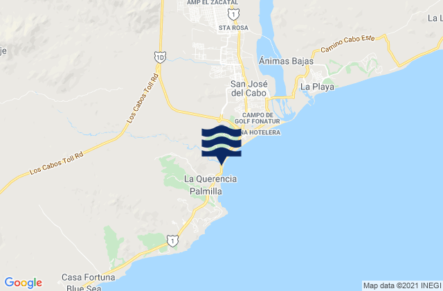 The Rock-Costa Azul, Mexicoの潮見表地図