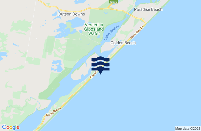 The Wreck Beach, Australiaの潮見表地図