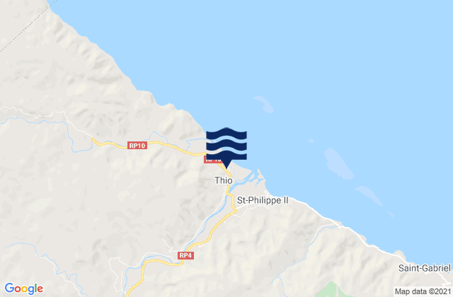 Thio, New Caledoniaの潮見表地図